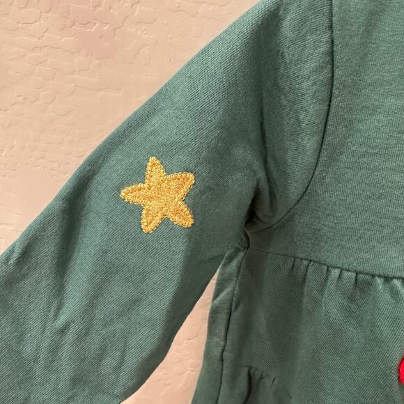 John Lewis Green Christmas Tree Dress - Picture 7 of 11